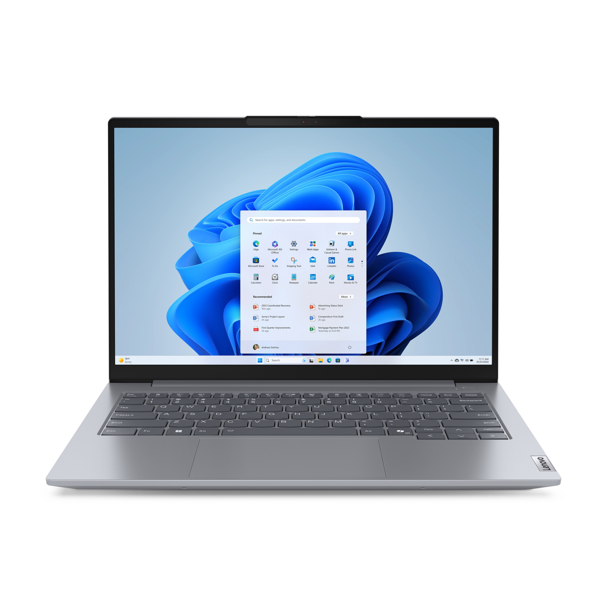 Lenovo Lenovo ThinkBook 14 G7 ARP AMD Ryzen™ 5 7535HS Laptop 35,6 cm (14") WUXGA 16 GB DDR5-SDRAM 512 GB SSD Wi-Fi 6E (802.11ax) Windows 11 Pro Engels Grijs