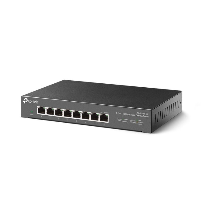 TP-Link TP-Link TL-SG108-M2 netwerk-switch Unmanaged 2.5G Ethernet (100/1000/2500) Zwart