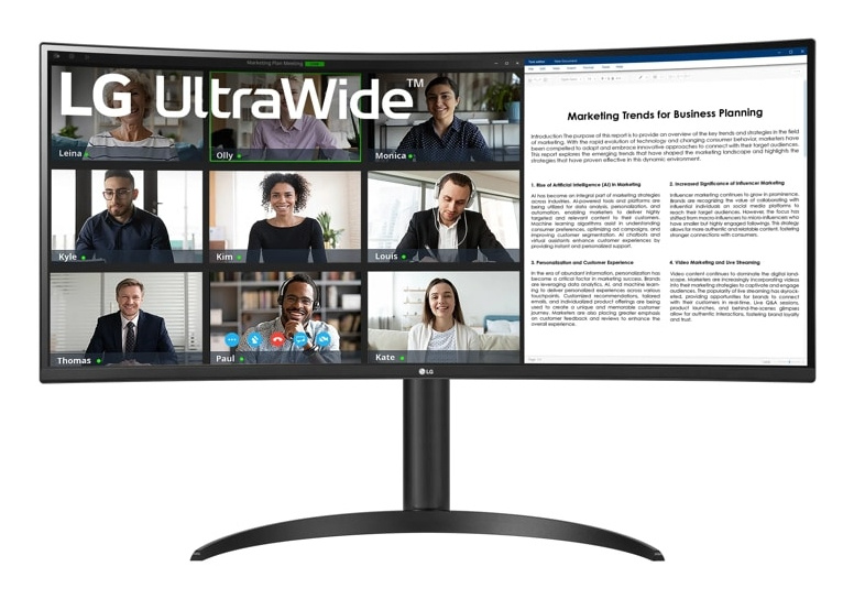 LG LG 34WR55QK-B computer monitor 86,4 cm (34") 3440 x 1440 Pixels Wide Quad HD Zwart