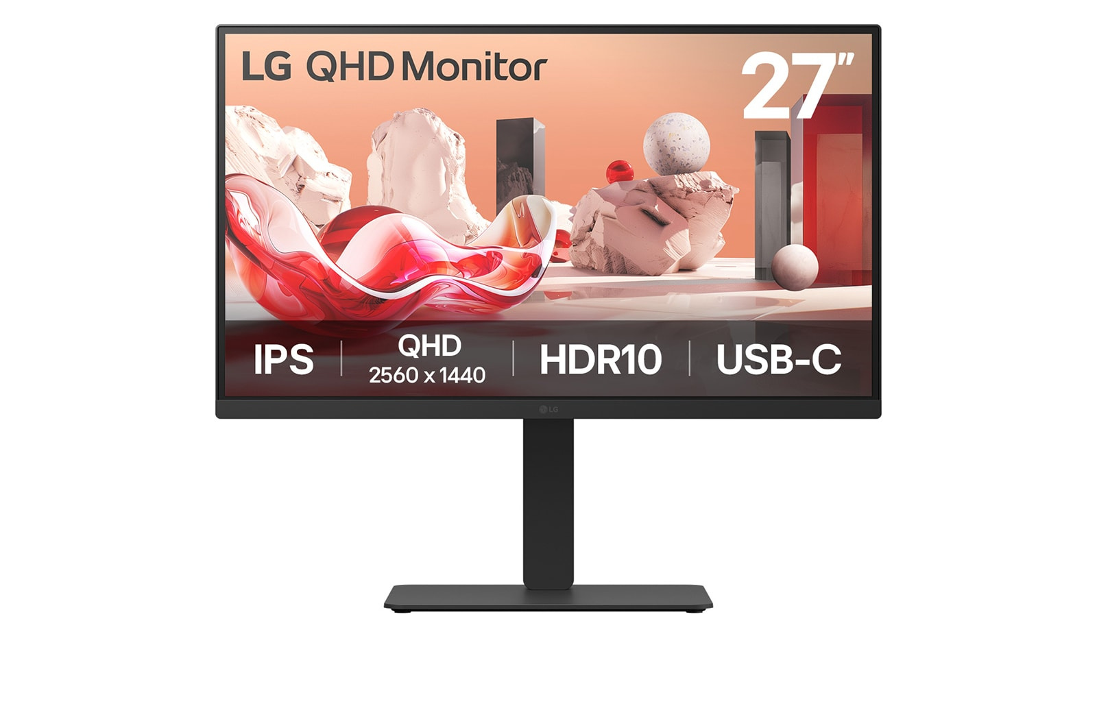 LG LG 27BA75QB-B.AEU computer monitor 68,6 cm (27") 2560 x 1440 Pixels Wide Quad HD LED Zwart