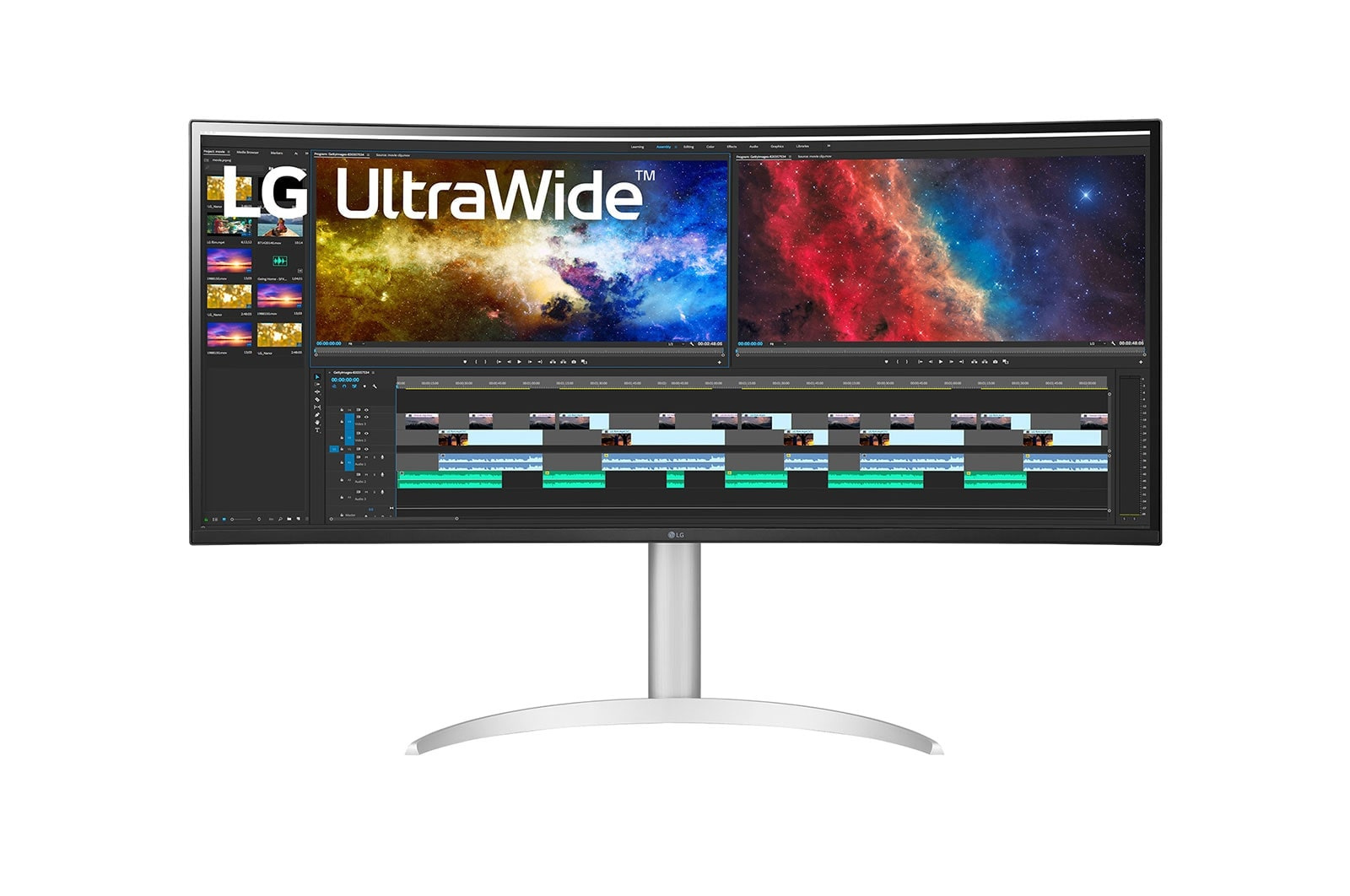 LG LG 38BQ85C-W computer monitor 95,2 cm (37.5") 3840 x 1600 Pixels Quad HD+ Wit