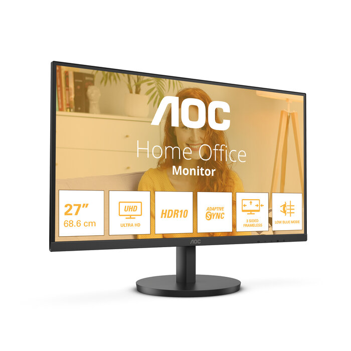 AOC AOC B3 U27B3M computer monitor 68,6 cm (27") 3840 x 2160 Pixels 4K Ultra HD LCD Zwart