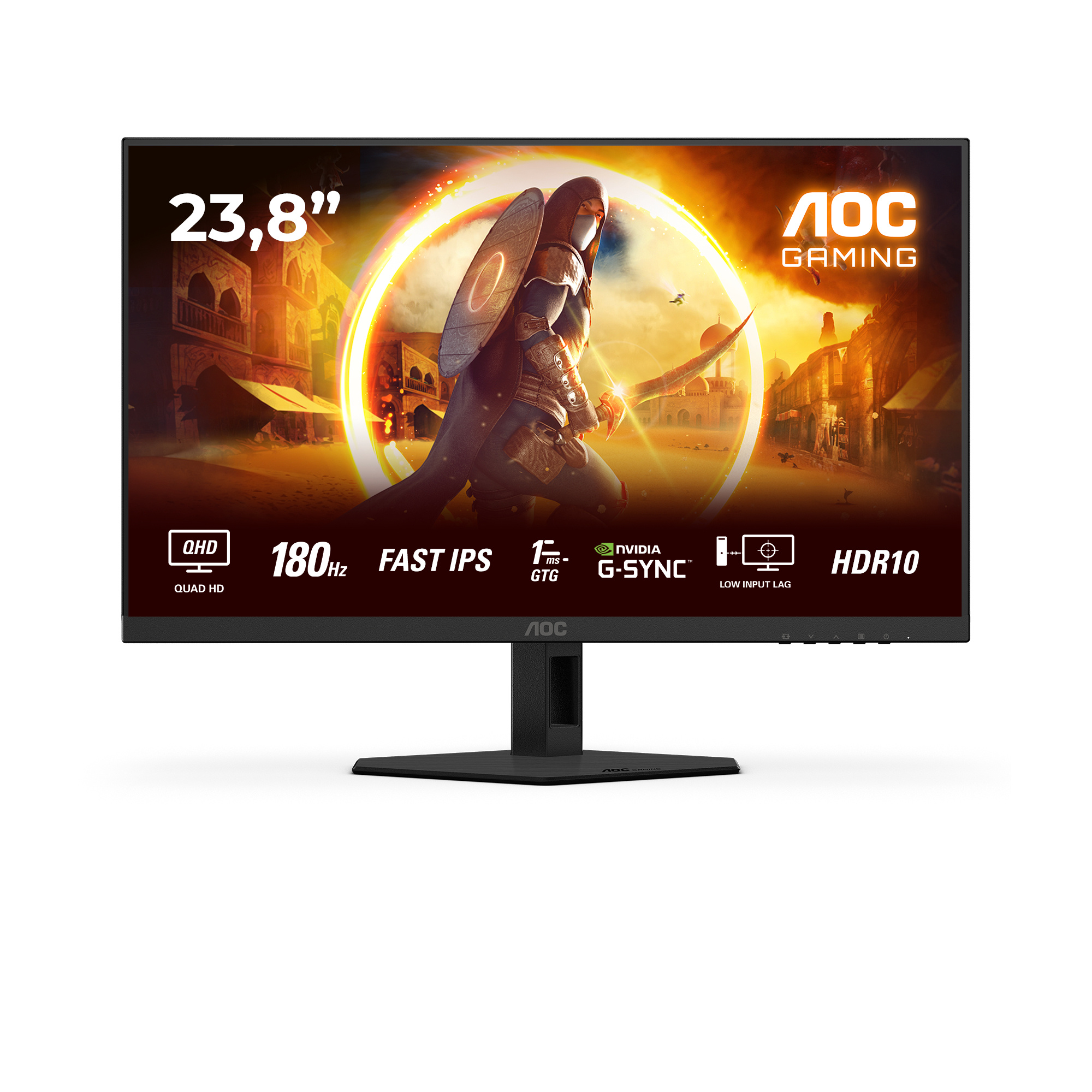 AOC AOC G4 Q24G4RE computer monitor 60,5 cm (23.8") 2560 x 1440 Pixels Quad HD LED Zwart, Rood