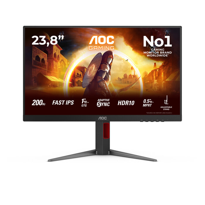 AOC AOC G4 24G4HA computer monitor 60,5 cm (23.8") 1920 x 1080 Pixels Full HD LED Zwart, Rood