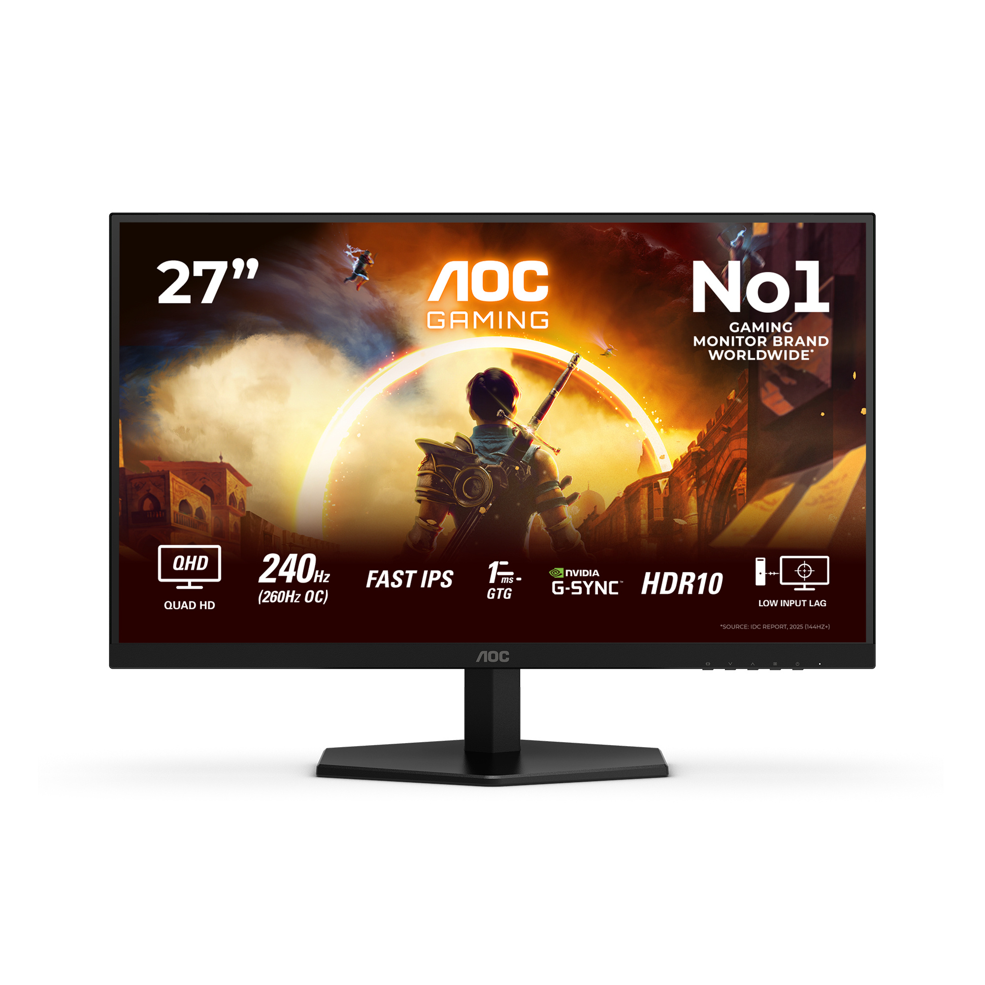 AOC AOC G4 Q27G42ZE computer monitor 68,6 cm (27") 2560 x 1440 Pixels Quad HD LCD Zwart, Rood