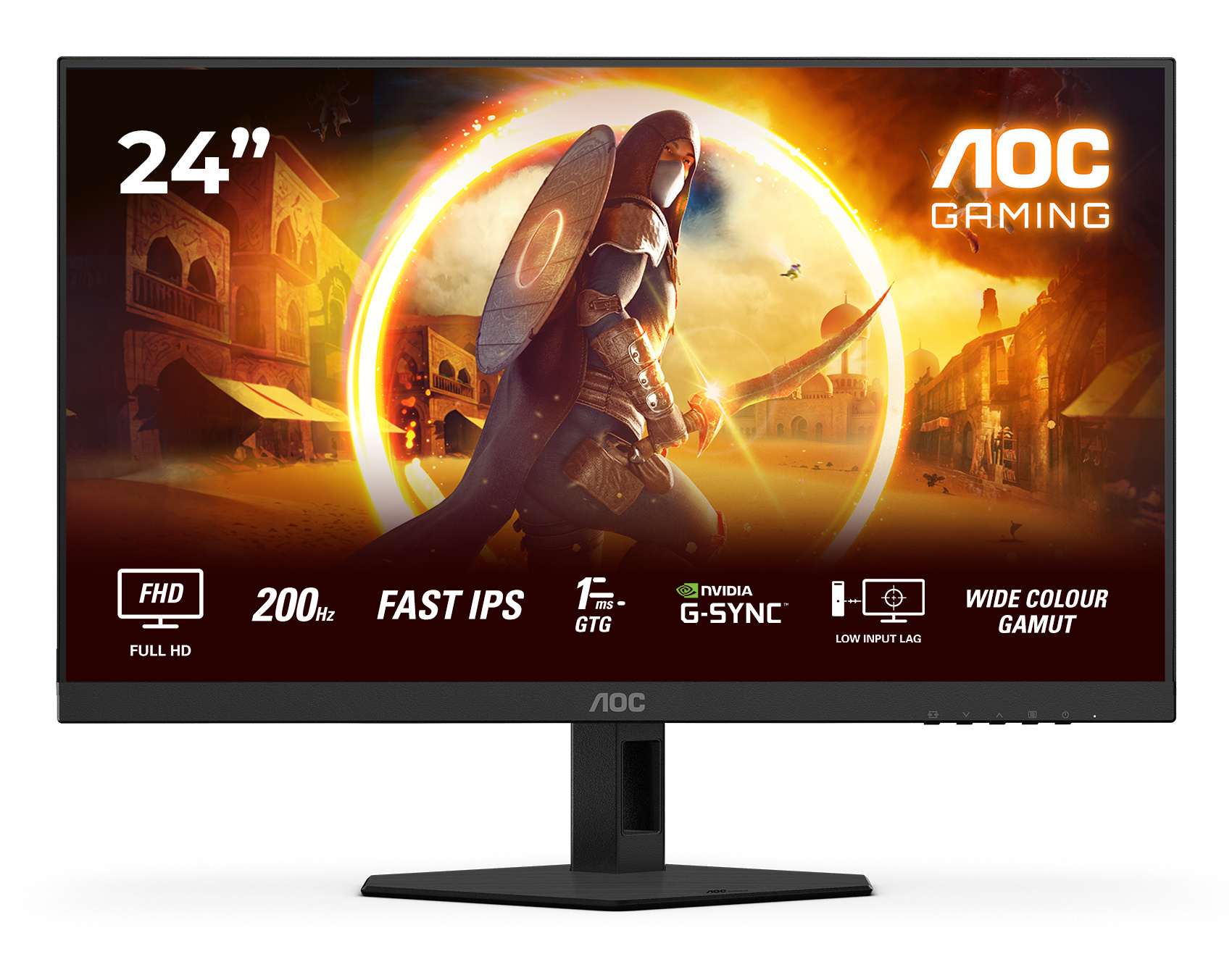 AOC AOC G4 24G4HRE computer monitor 60,5 cm (23.8") 1920 x 1080 Pixels Full HD LED Zwart, Rood