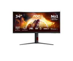 AOC AOC G4 CU34G4Z computer monitor 86,4 cm (34") 3440 x 1440 Pixels Wide Quad HD LED Zwart, Rood