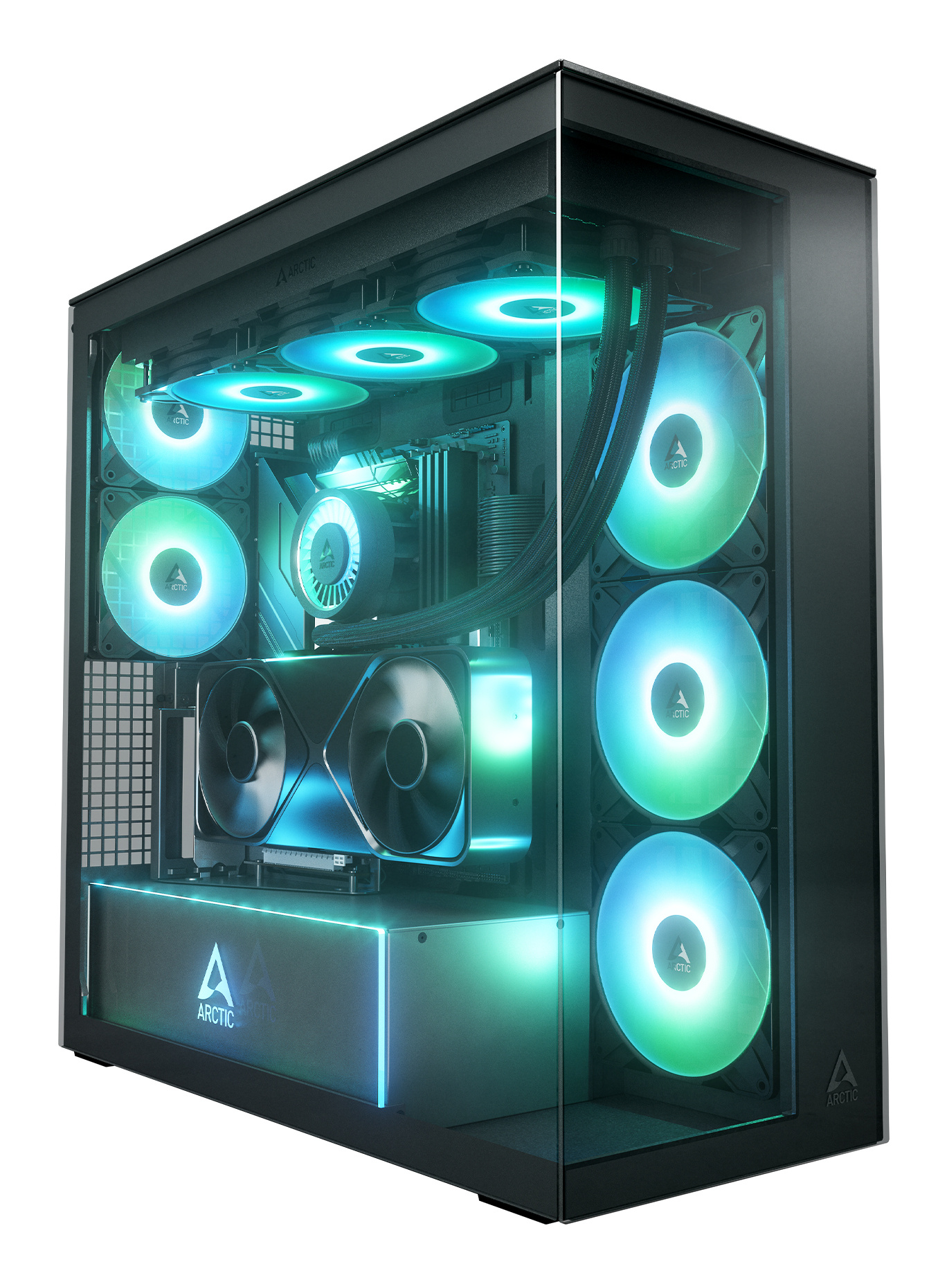 Arctic ARCTIC Xtender VG Black (Mirror Glass) Midi Tower Zwart