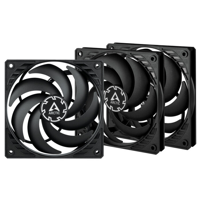 Arctic ARCTIC P12 Slim PWM PST Computer behuizing Ventilator 12 cm Zwart 3 stuk(s)