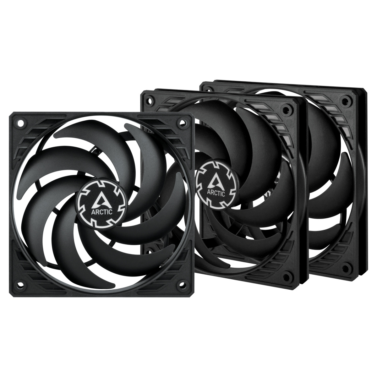 Arctic ARCTIC P12 Slim PWM PST Computer behuizing Ventilator 12 cm Zwart 3 stuk(s)