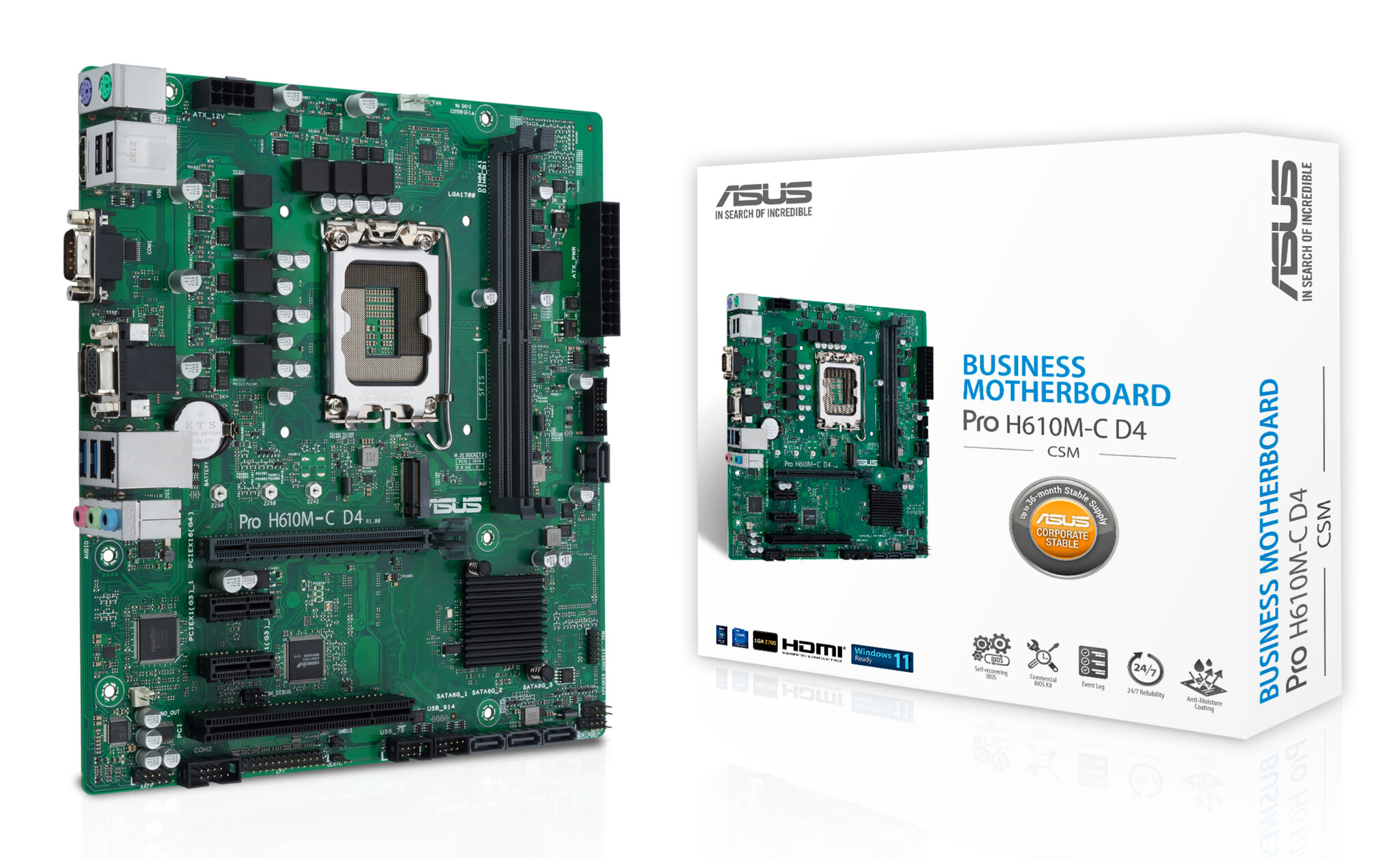 Asus ASUS PRO H610M-C D4-CSM Intel H610 LGA 1700 micro ATX