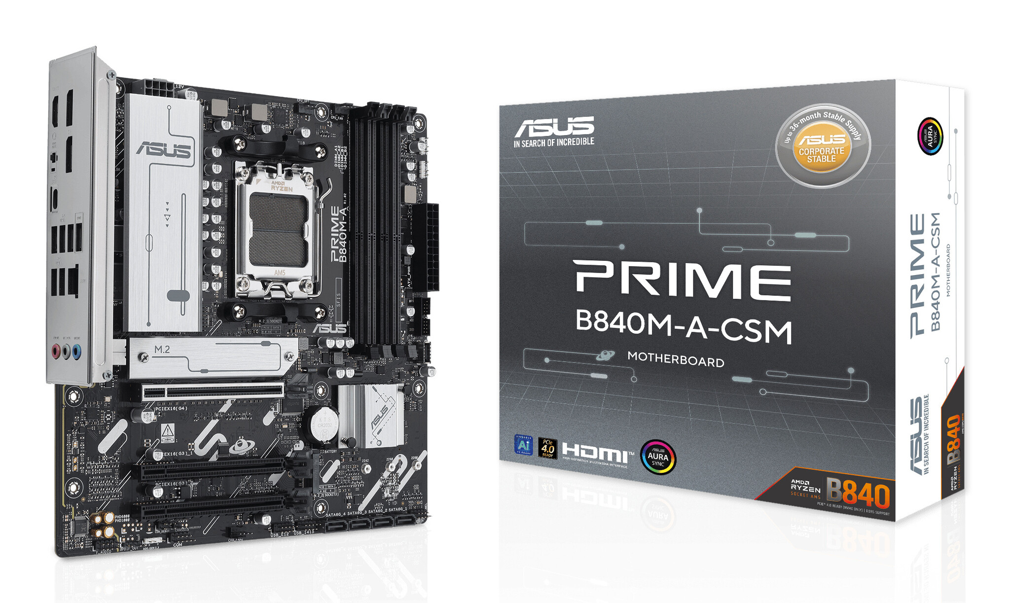 Asus ASUS PRIME B840M-A-CSM AMD B840 Socket AM5 micro ATX