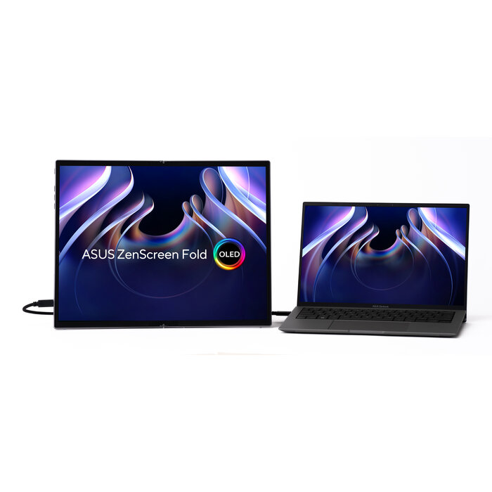 Asus ASUS ZenScreen Fold OLED MQ17QH computer monitor 43,9 cm (17.3") 2560 x 1920 Pixels Quad HD Zilver