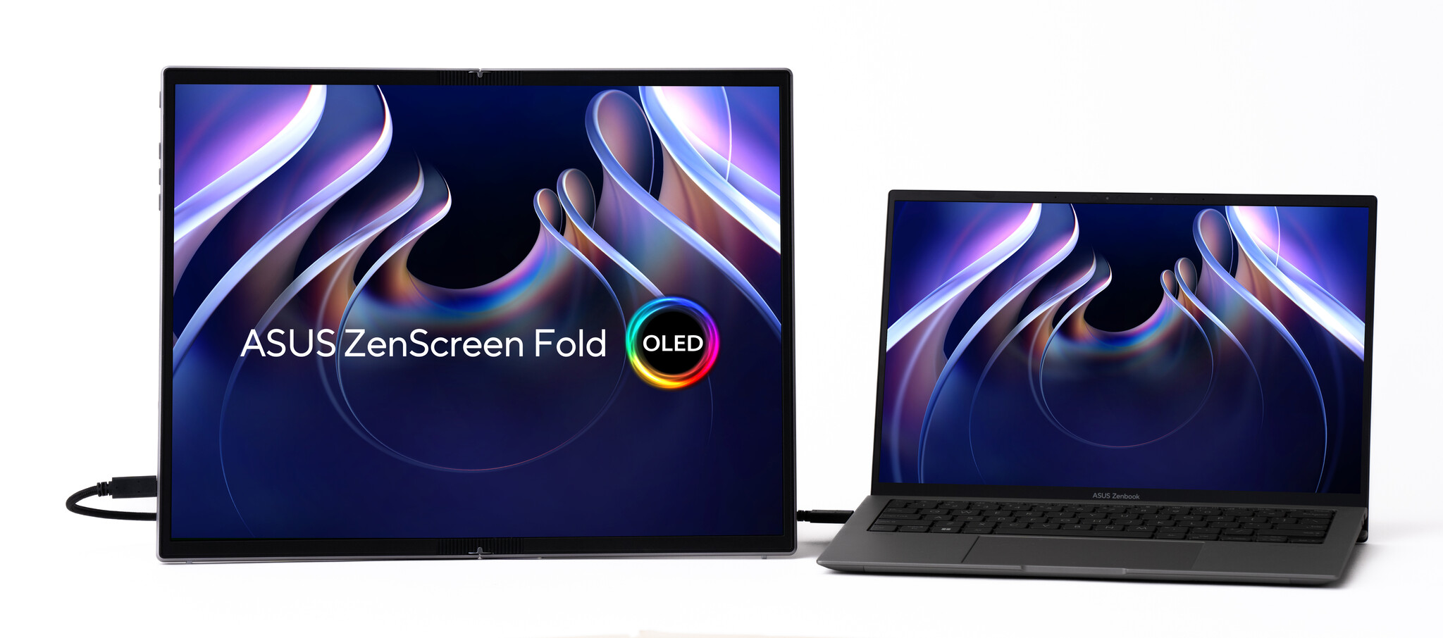 Asus ASUS ZenScreen Fold OLED MQ17QH computer monitor 43,9 cm (17.3") 2560 x 1920 Pixels Quad HD Zilver