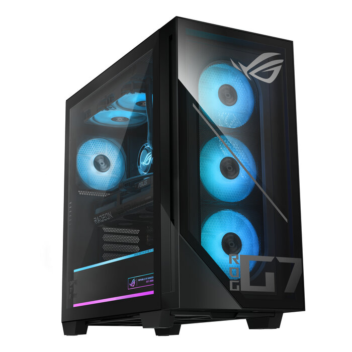 Asus ASUS ROG G700 GM700TZ-R9800X183W AMD Ryzen™ 7 9800X3D 32 GB DDR5-SDRAM 2 TB SSD AMD Radeon RX 9070 XT Windows 11 Home Tower PC Zwart