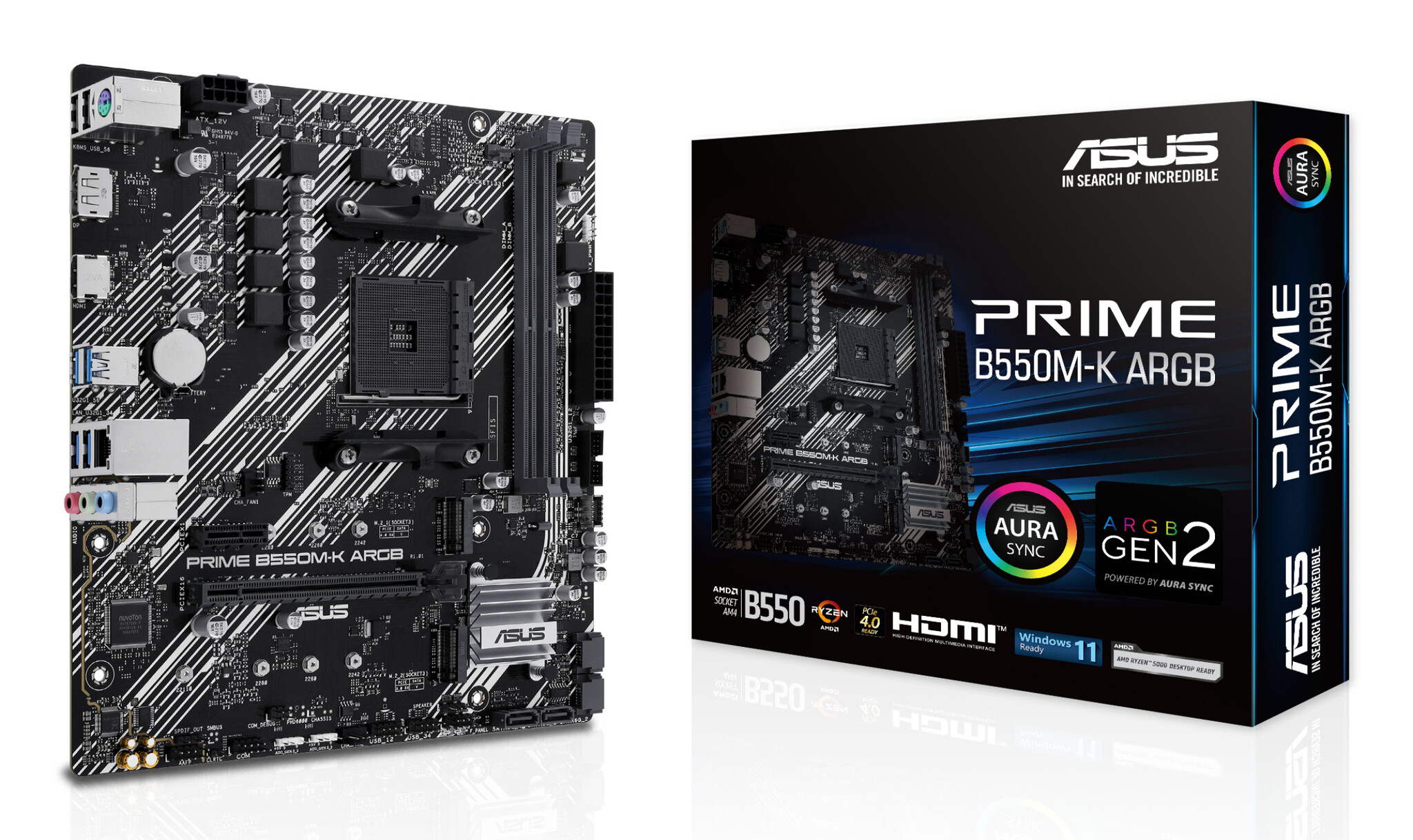 Asus ASUS PRIME B550M-K ARGB AMD B550 Socket AM4 micro ATX