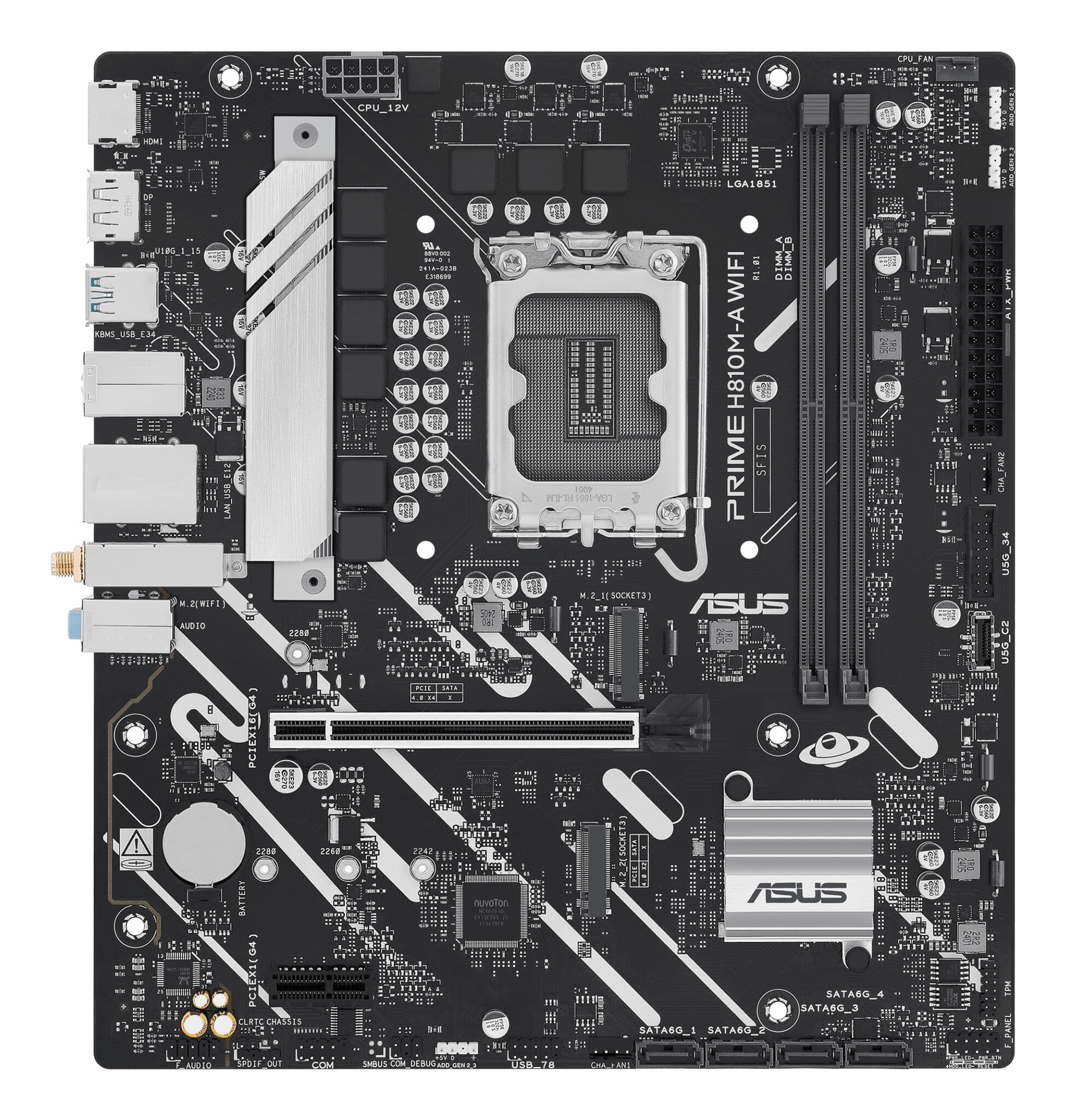 Asus ASUS PRIME H810M-A WIFI Intel H810 LGA 1851 (Socket V1) micro ATX
