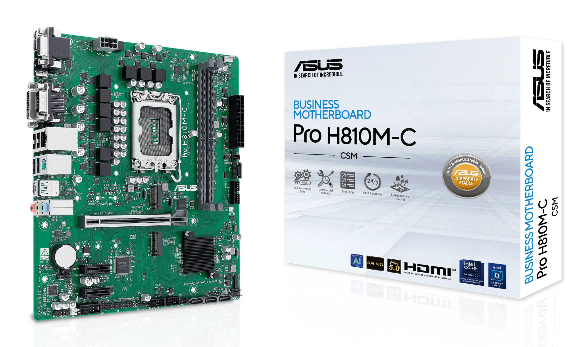 Asus ASUS PRO H810M-C-CSM Intel H810 LGA 1851 (Socket V1) micro ATX