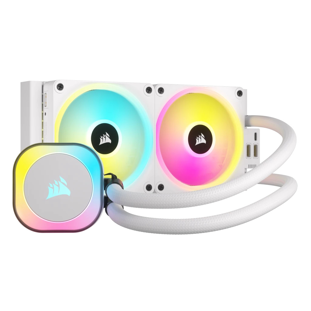 Corsair Corsair H100I Processor Hybride koeler 12 cm Wit