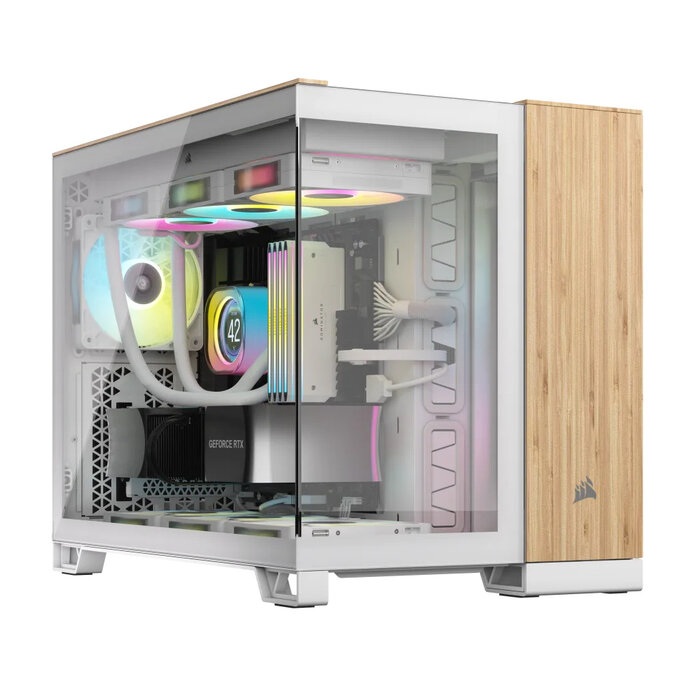 Corsair Corsair CC-9011288-WW computerbehuizing Midi Tower Bamboo, Wit
