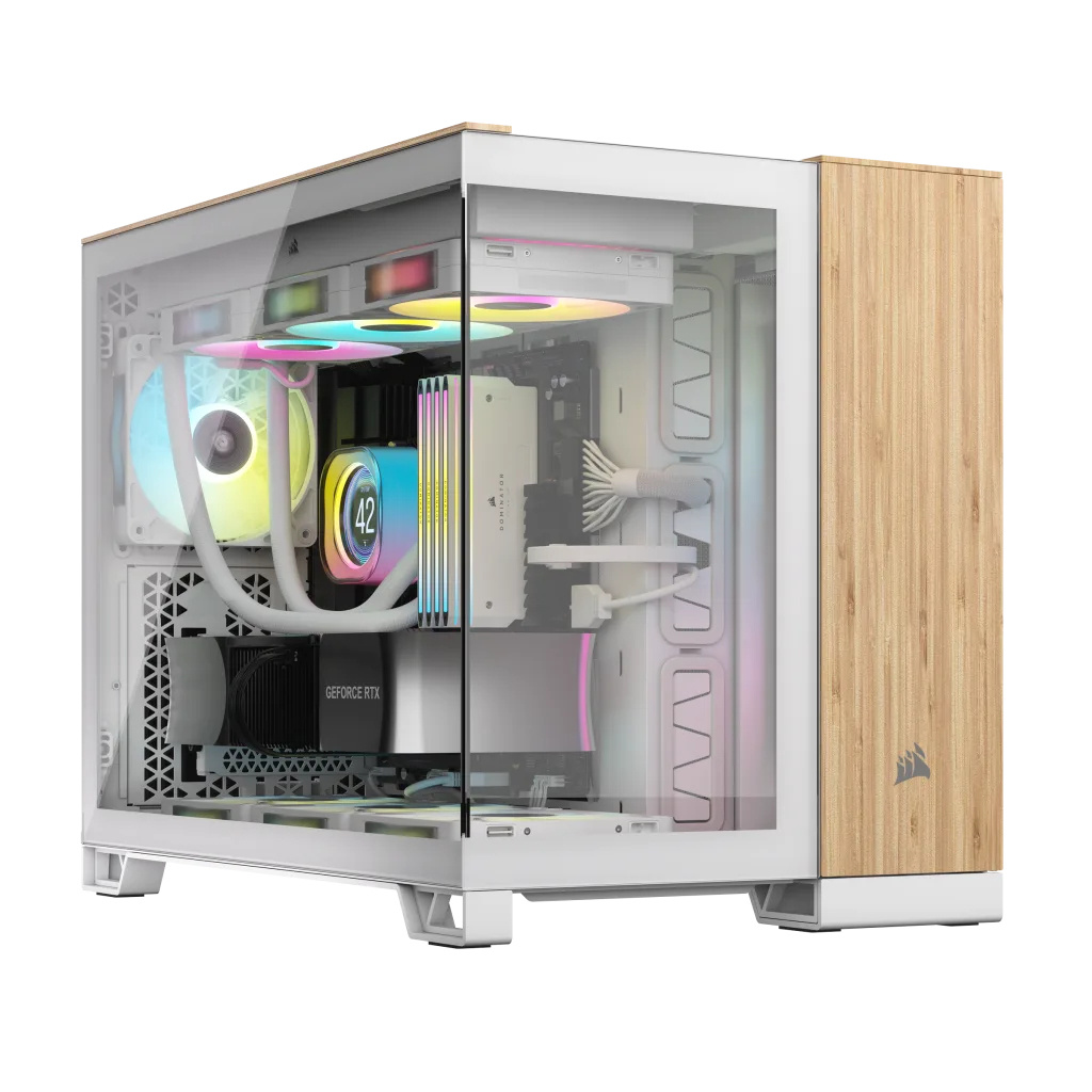 Corsair Corsair CC-9011288-WW computerbehuizing Midi Tower Bamboo, Wit