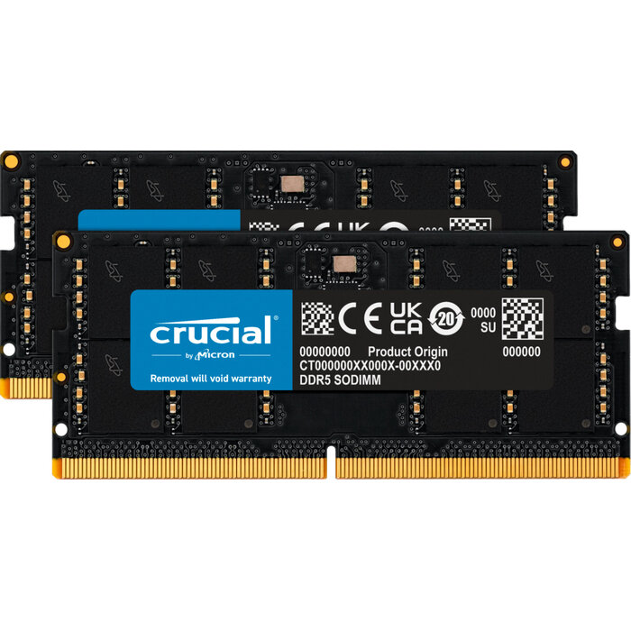 Crucial Crucial CT2K32G48C40S5 geheugenmodule 64 GB 2 x 32 GB DDR5 262-pin SO-DIMM