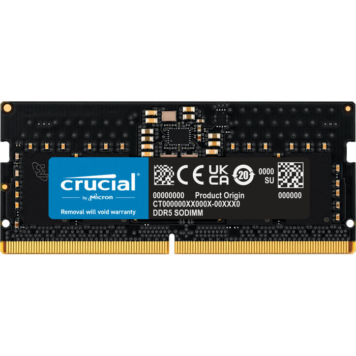 Crucial Crucial CT8G56C46S5 geheugenmodule 8 GB 1 x 8 GB DDR5 262-pin SO-DIMM ECC