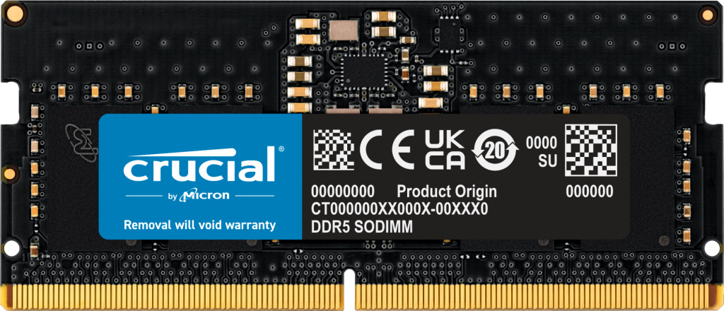 Crucial Crucial CT8G56C46S5 geheugenmodule 8 GB 1 x 8 GB DDR5 262-pin SO-DIMM ECC