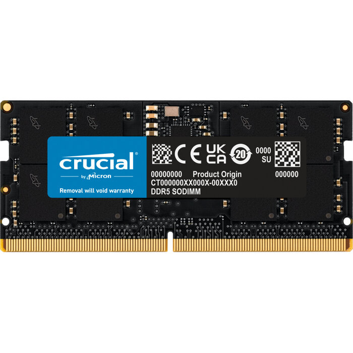 Crucial Crucial CT24G56C46S5 geheugenmodule 24 GB 1 x 24 GB DDR5 262-pin SO-DIMM ECC