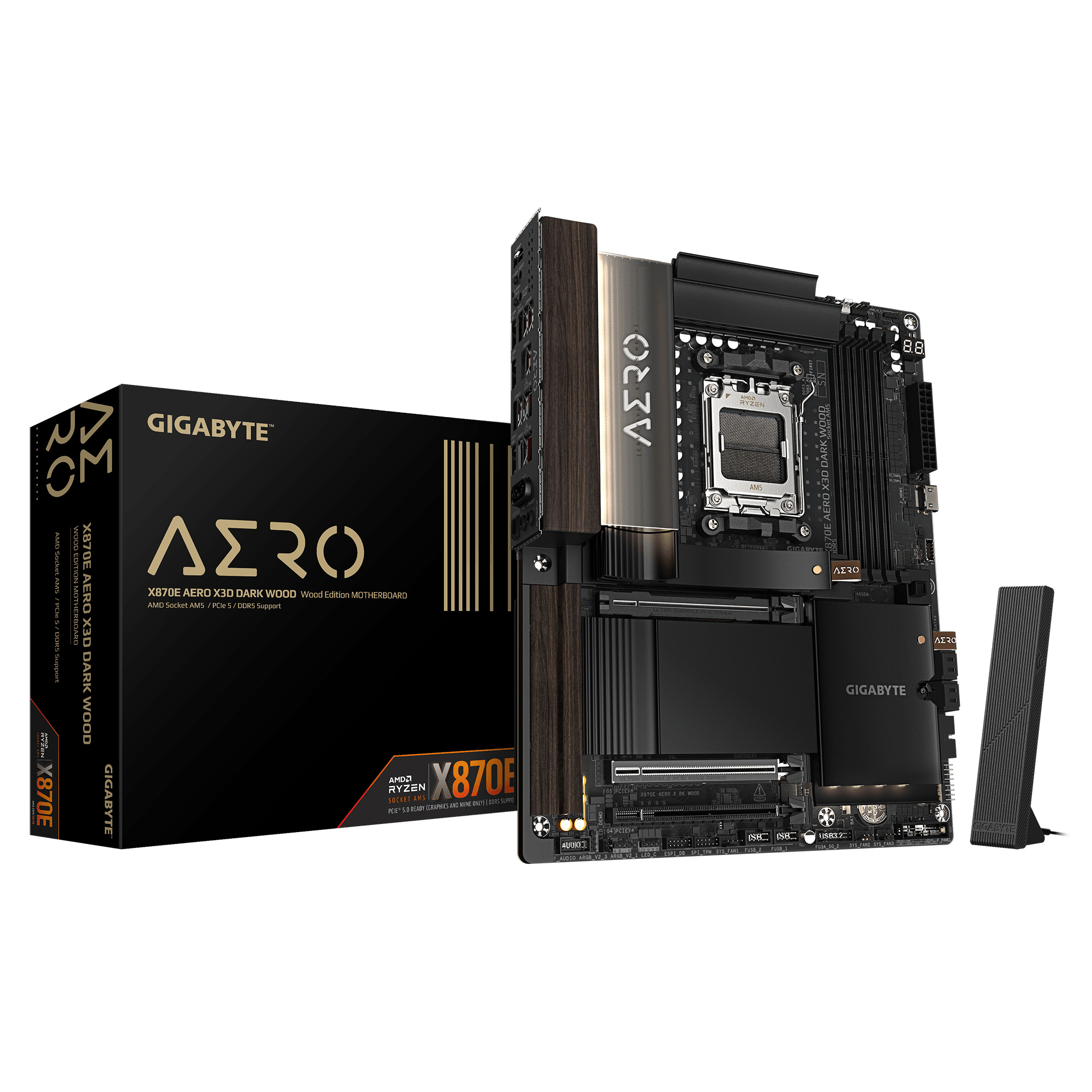 Gigabyte GIGABYTE X870E AERO X3D DARK WOOD AMD X870E Socket AM5 ATX