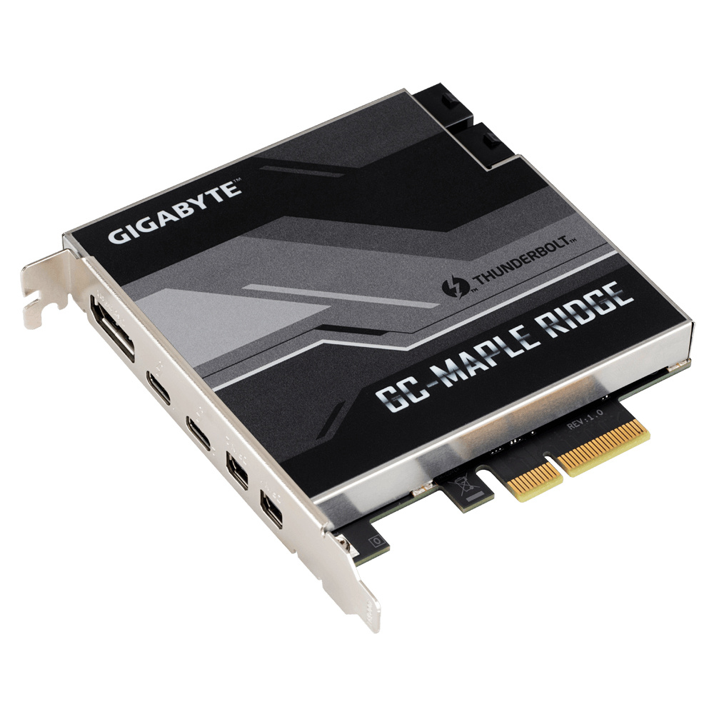 Gigabyte GIGABYTE GC-MAPLE RIDGE interfacekaart/-adapter Intern DisplayPort, Mini DisplayPort, Thunderbolt 4, USB 3.2 Gen 2 (3.1 Gen 2)
