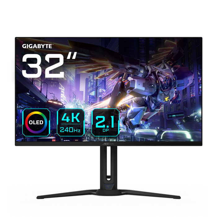 Gigabyte GIGABYTE AORUS FO32U2P computer monitor 80 cm (31.5") 3840 x 2160 Pixels 4K Ultra HD OLED Zwart