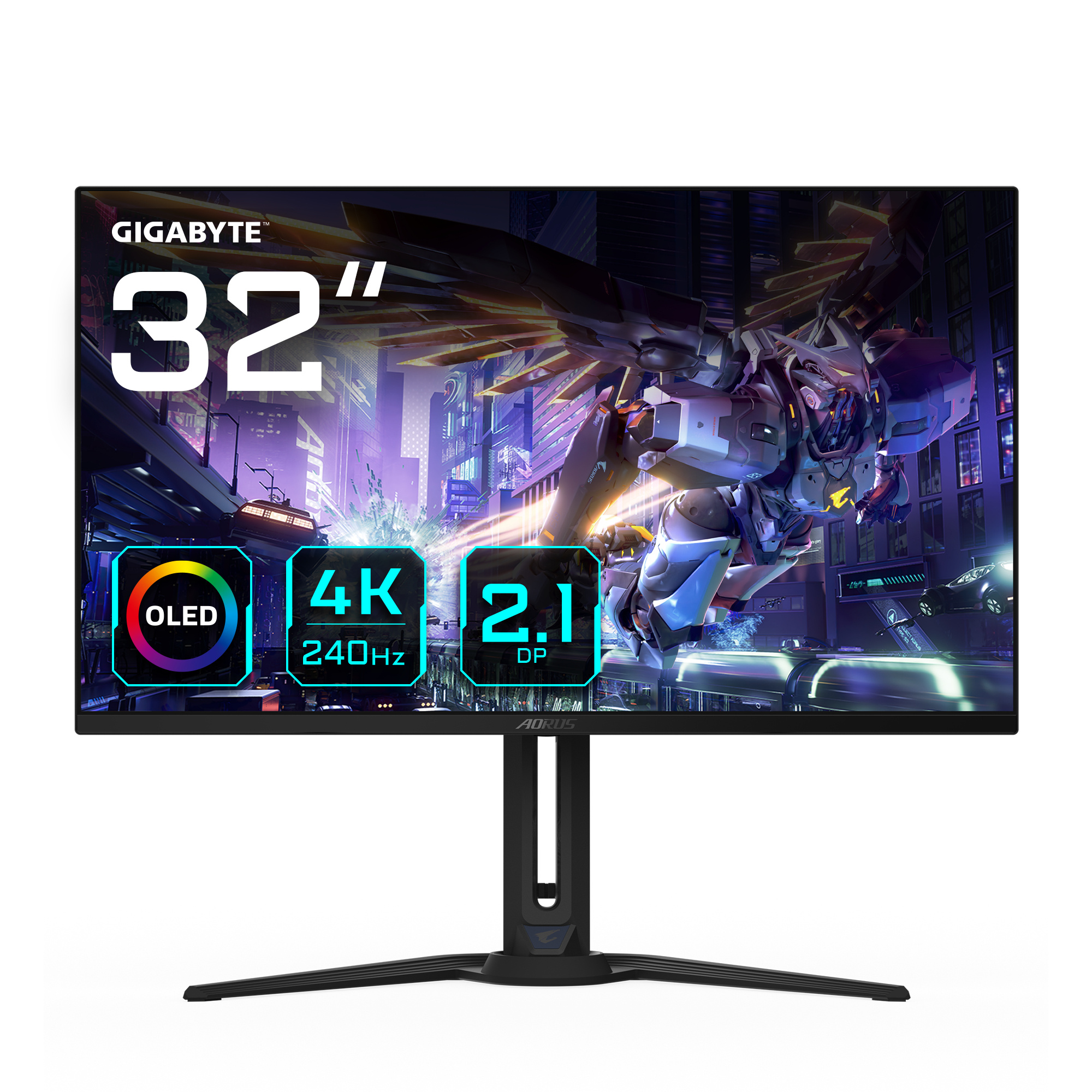 Gigabyte GIGABYTE AORUS FO32U2P computer monitor 80 cm (31.5") 3840 x 2160 Pixels 4K Ultra HD OLED Zwart