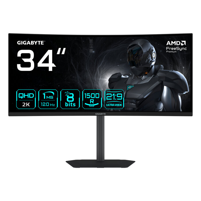 Gigabyte GIGABYTE GS34WQCA computer monitor 86,4 cm (34") 3440 x 1440 Pixels Wide Quad HD LCD Zwart