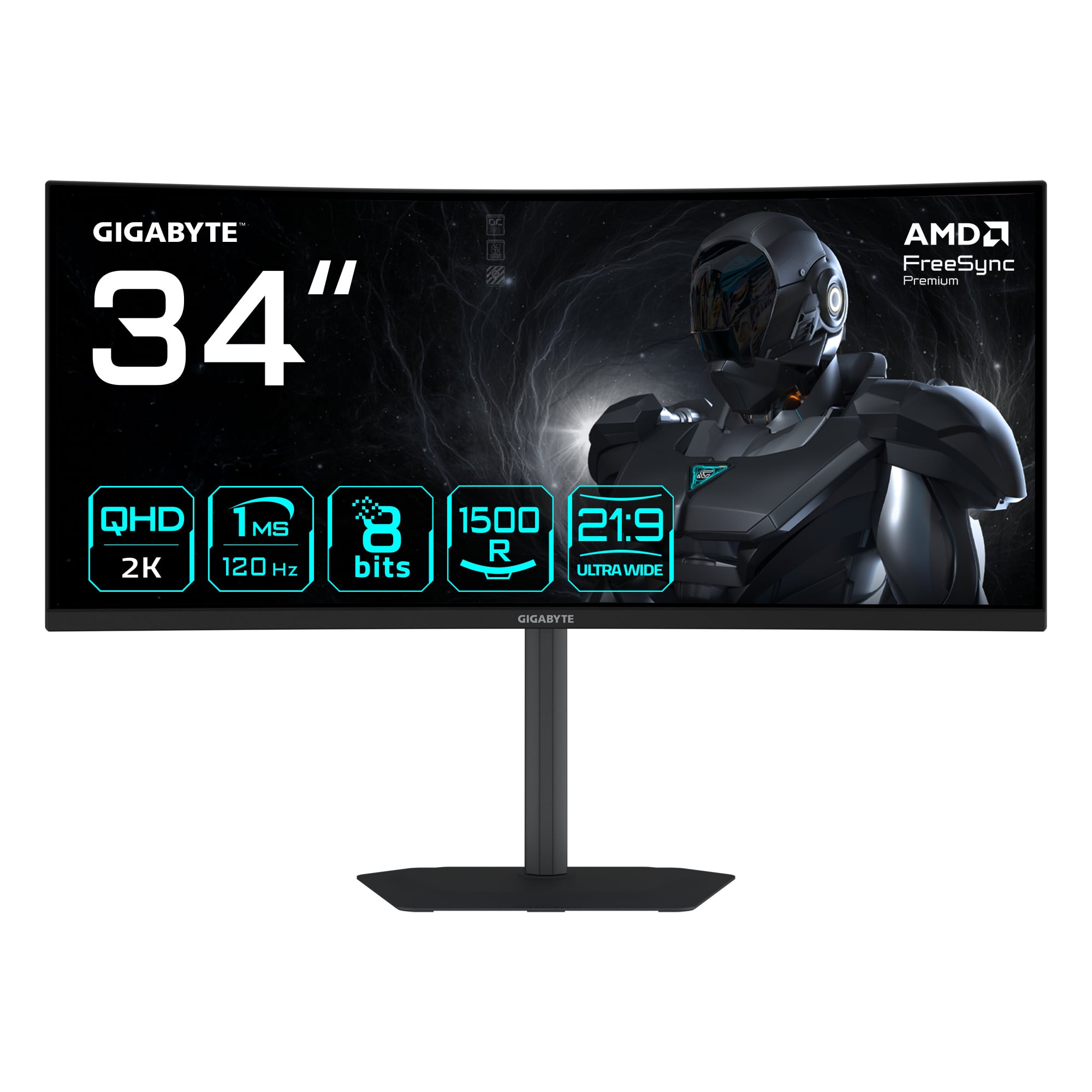 Gigabyte GIGABYTE GS34WQCA computer monitor 86,4 cm (34") 3440 x 1440 Pixels Wide Quad HD LCD Zwart