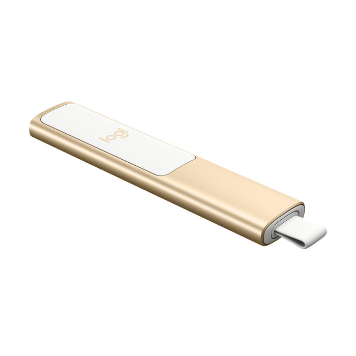 Logitech Logitech 910-004862 Draadloze presenter Bluetooth/RF Goud