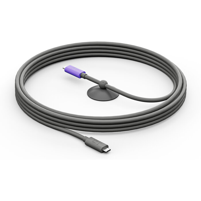 Logitech Logitech 952-000195 USB-kabel USB 3.2 Gen 2 (3.1 Gen 2) 5 m USB C Grafiet, Violet