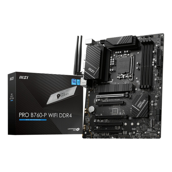 MSI MSI PRO B760-P WIFI DDR4 moederbord LGA 1700 ATX