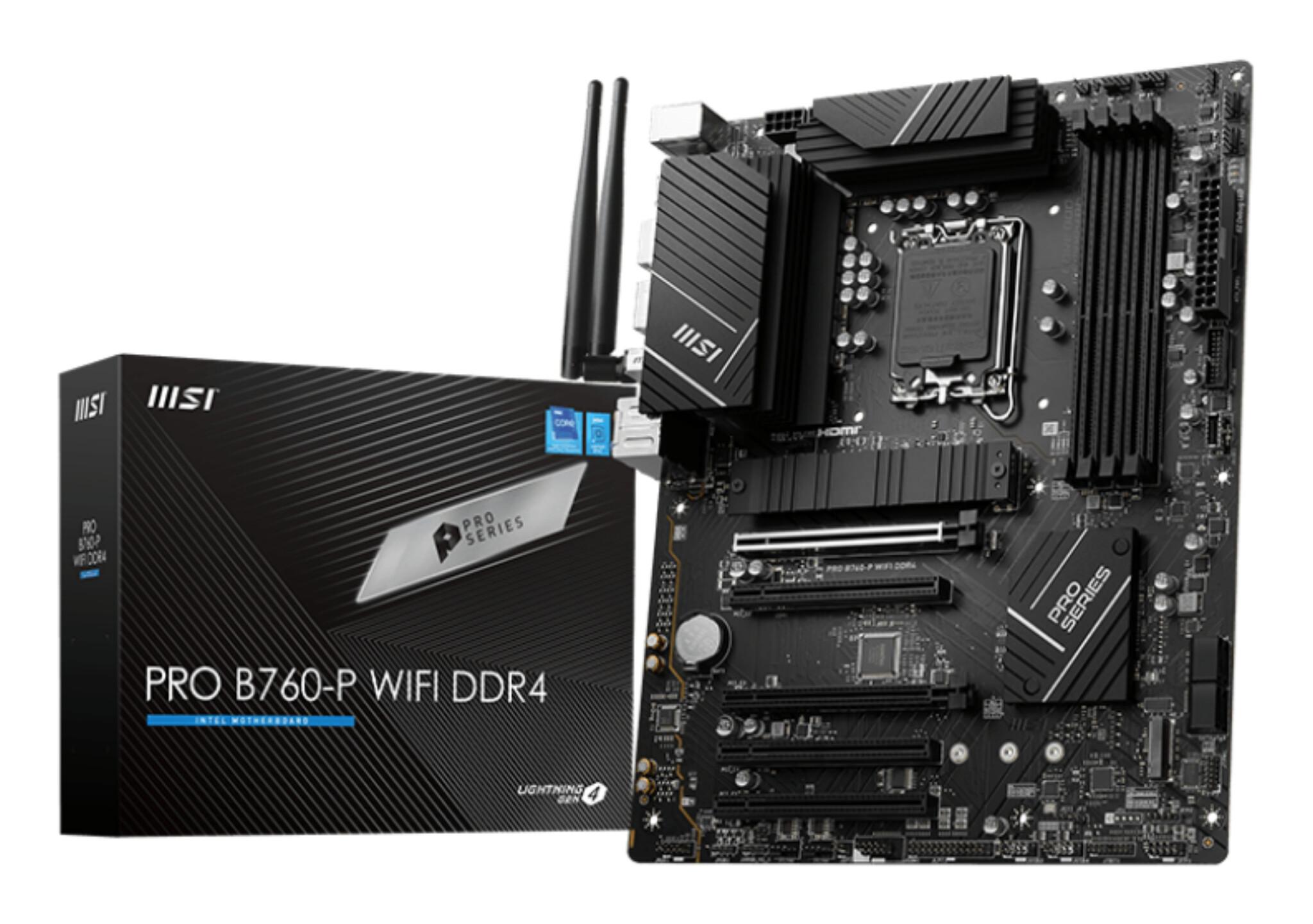 MSI MSI PRO B760-P WIFI DDR4 moederbord LGA 1700 ATX