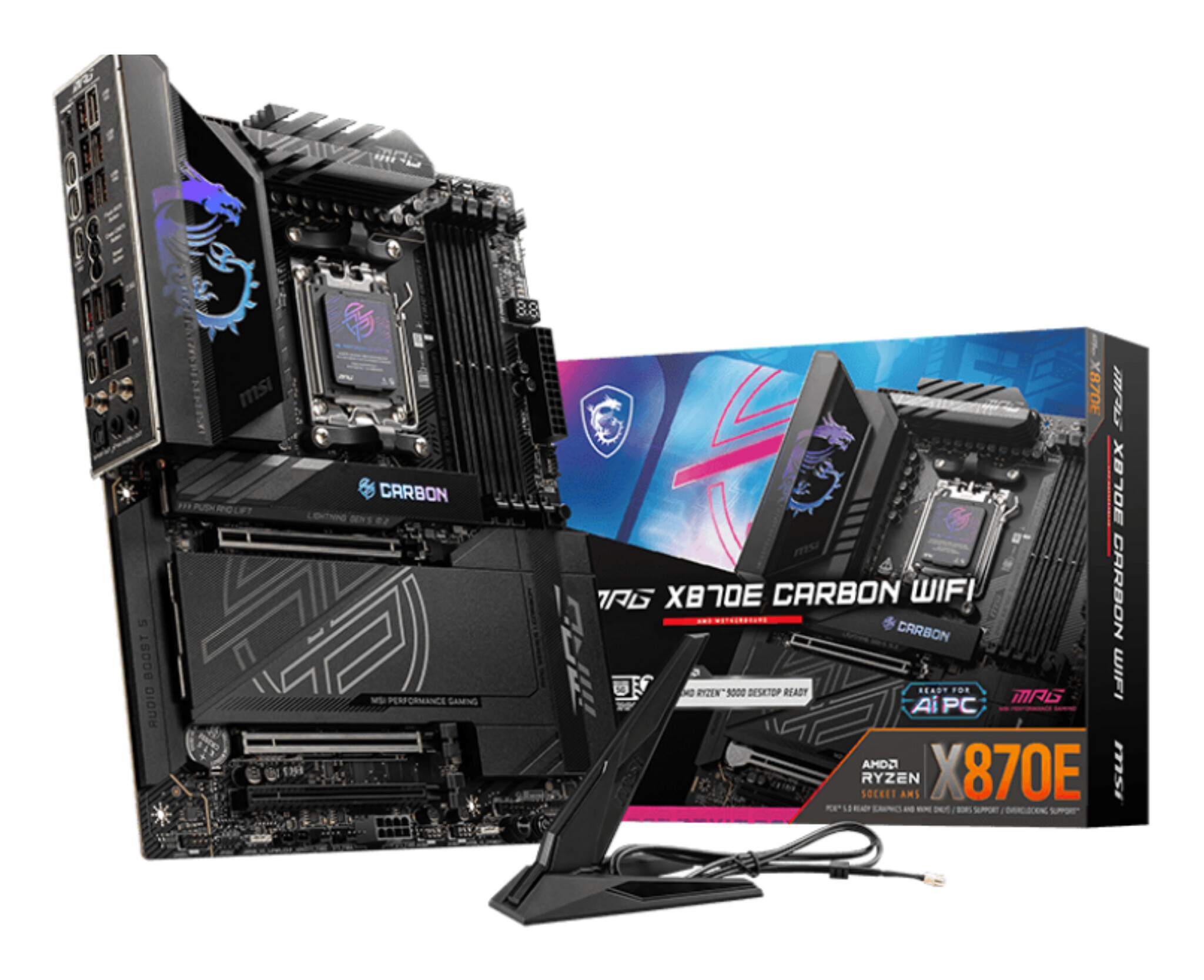 MSI MSI MPG X870E CARBON WIFI moederbord AMD X870E Socket AM5 ATX