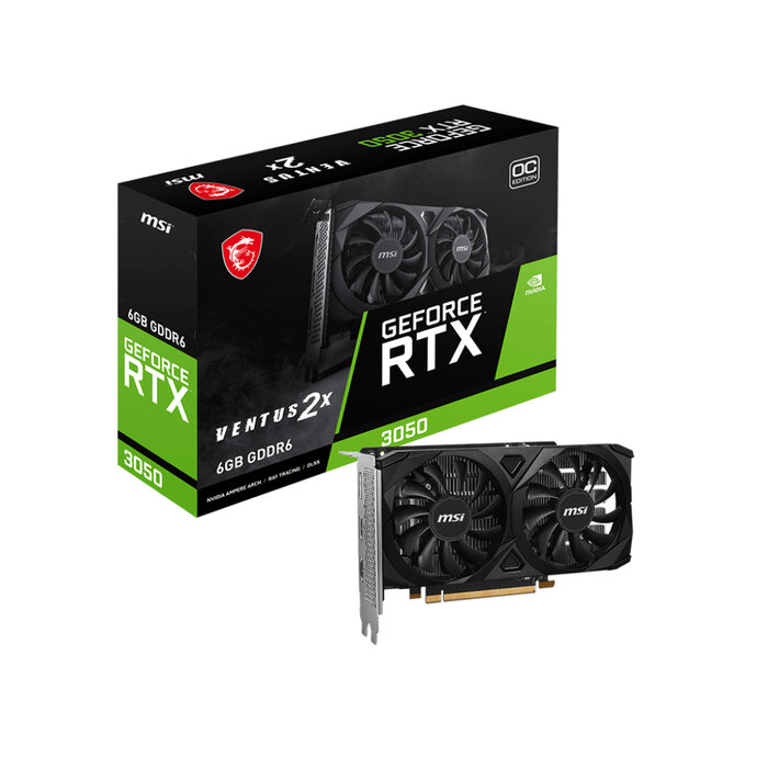 MSI MSI VENTUS GeForce RTX 3050 2X E 6G OC NVIDIA 6 GB GDDR6