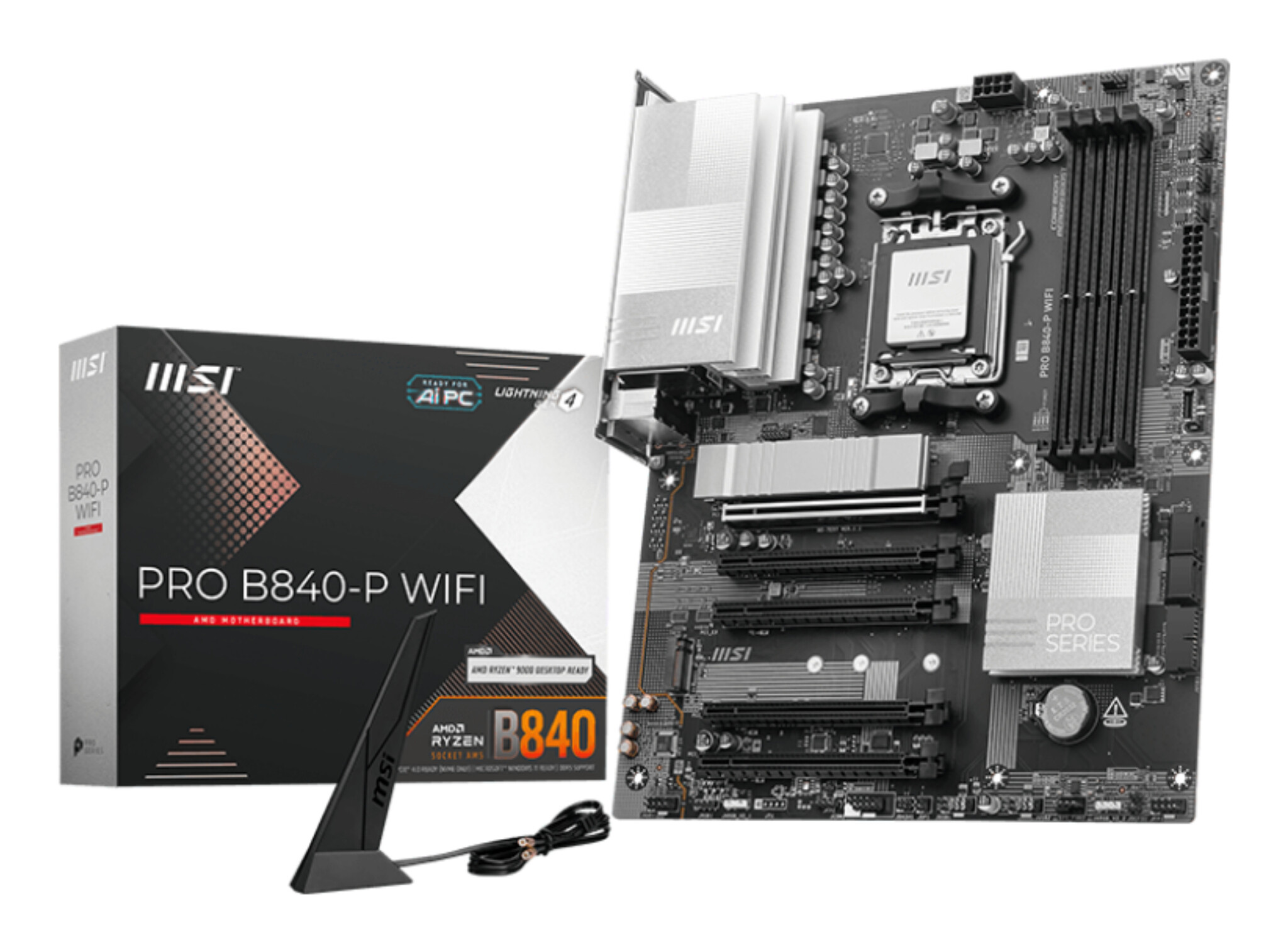 MSI MSI PRO B840-P WIFI moederbord AMD B840 Socket AM5 ATX