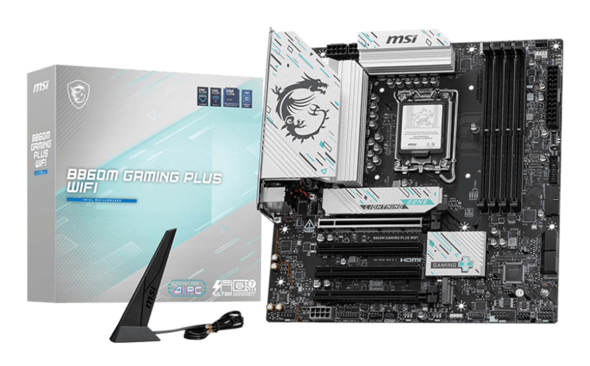 MSI MSI B860M GAMING PLUS WIFI moederbord Intel B860 LGA 1851 (Socket V1) micro ATX