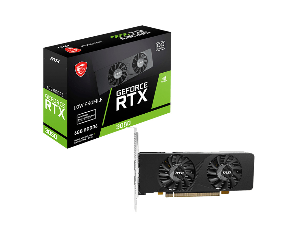 MSI MSI GEFORCE RTX 3050 LP E 6G OC videokaart NVIDIA 6 GB GDDR6