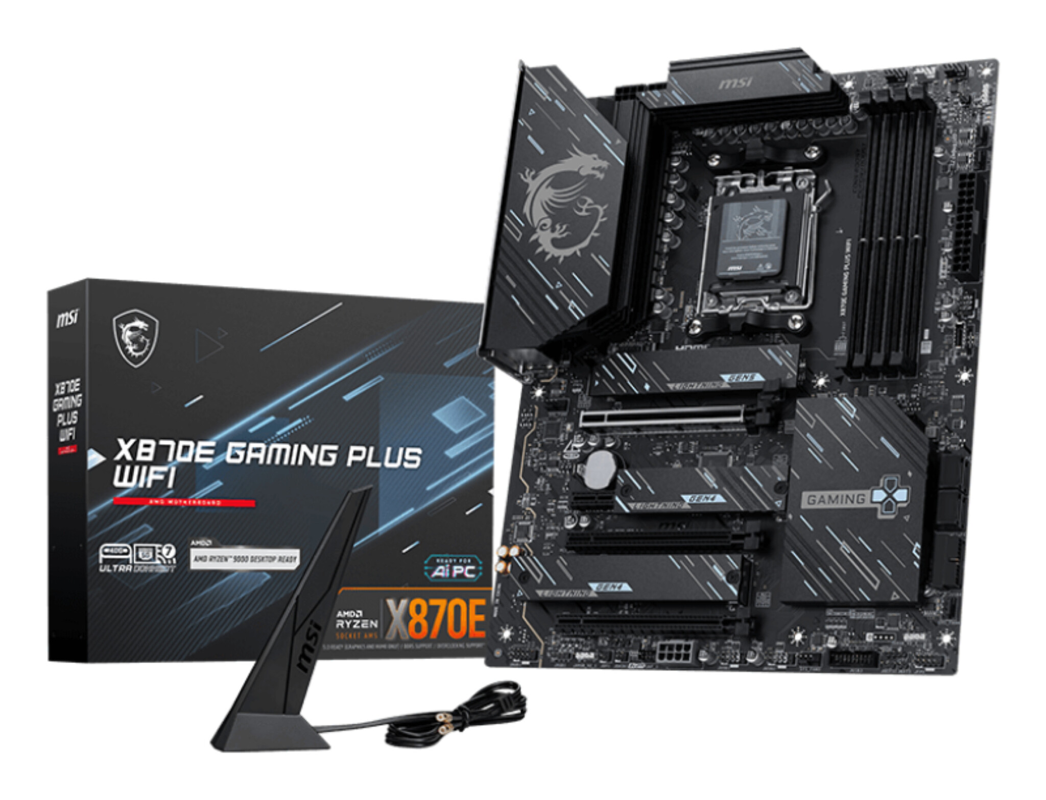 MSI MSI X870E GAMING PLUS WIFI moederbord AMD X870E Socket AM5 ATX