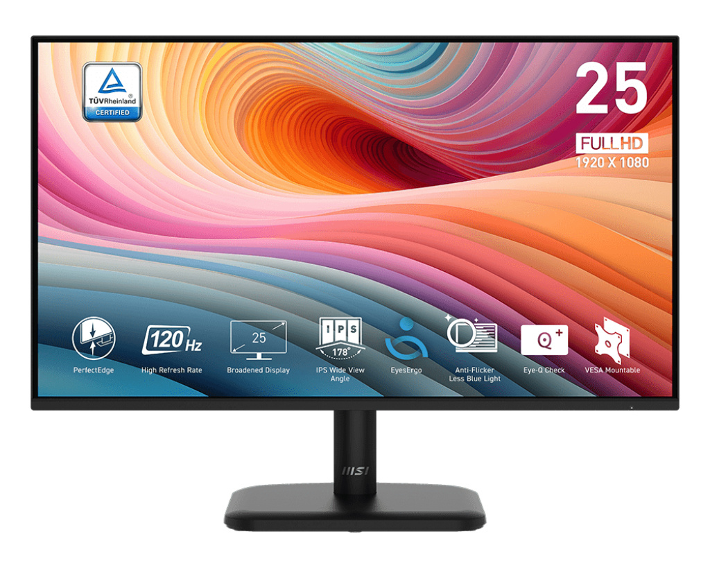 MSI MSI PRO MP251L E2 computer monitor 62,2 cm (24.5") 1920 x 1080 Pixels Full HD LED Zwart