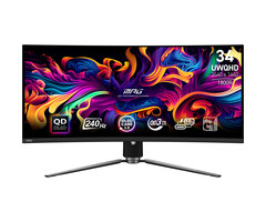 MSI MSI MPG 341CQPX QD-OLED computer monitor 86,4 cm (34") 3440 x 1440 Pixels UltraWide Quad HD Zwart