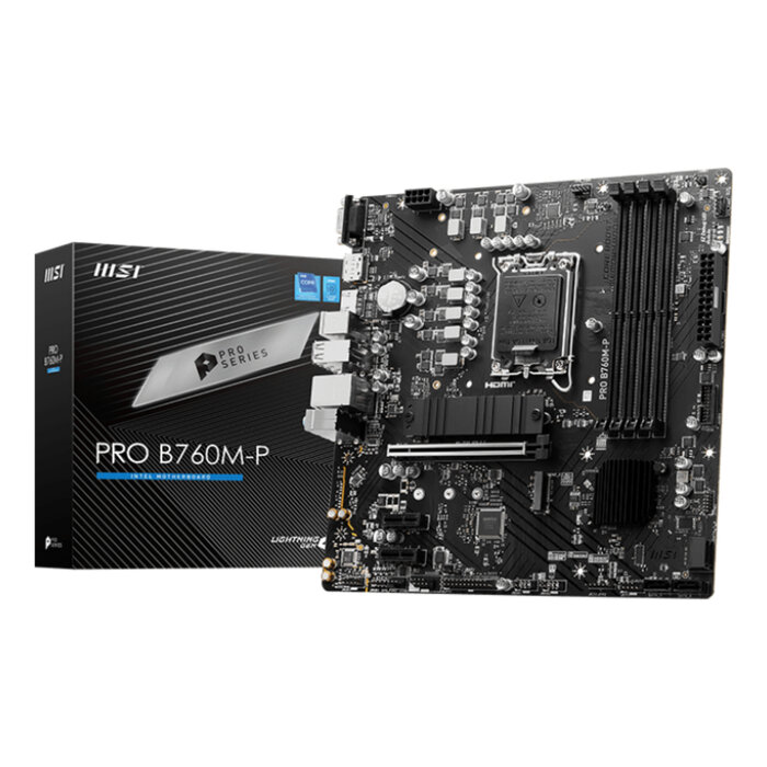 MSI MSI PRO B760M-P moederbord Intel B760 LGA 1700 micro ATX