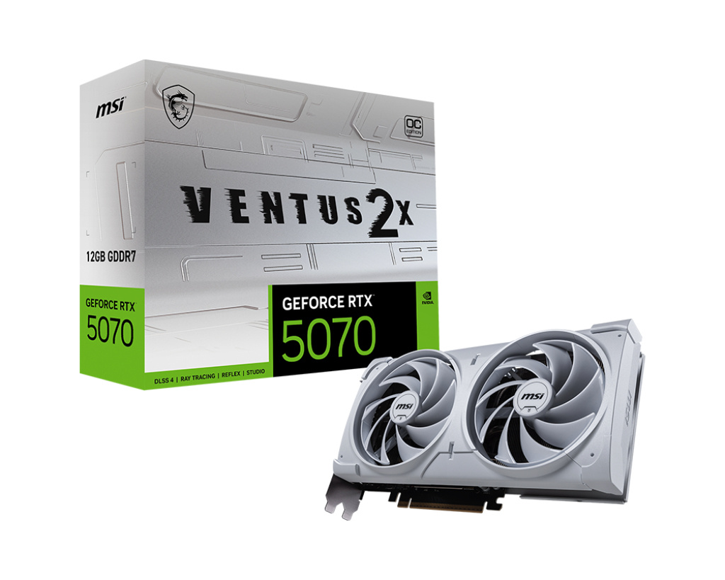MSI MSI GeForce RTX5070 VENTUS 2X OC White NVIDIA GeForce RTX 5070 12 GB GDDR7