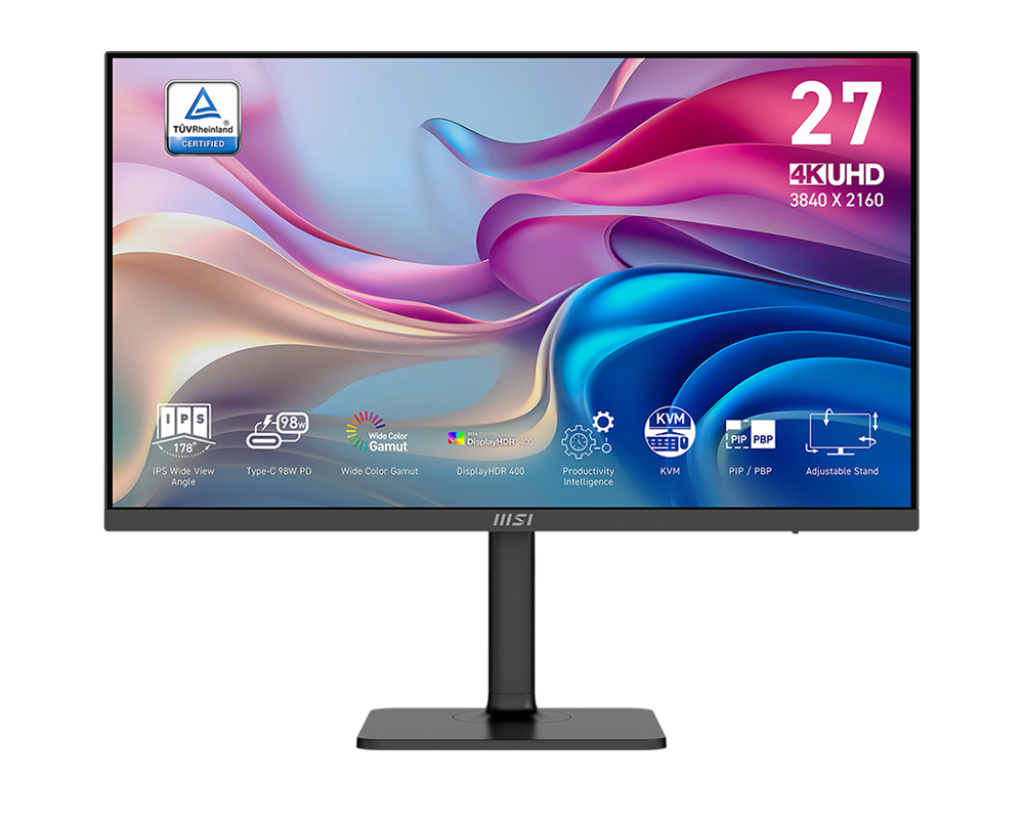 MSI MSI MODERN MD272UPHGDE computer monitor 68,6 cm (27") 3840 x 2160 Pixels 4K Ultra HD Zwart